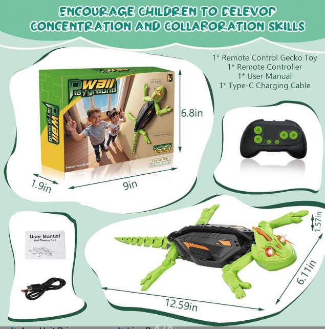GekoFun™ – The Remote Controlled Lizard That Climbs Everywhere!